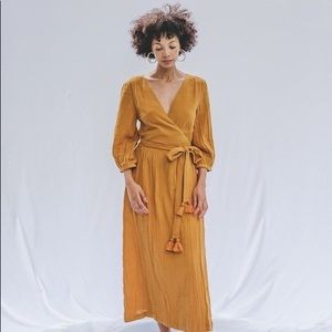 Voloshin Louisa Gauze Wrap Dress Small NWT